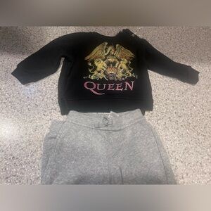 Queen Black Sweatshirt with Gold and Pink Queen Crest